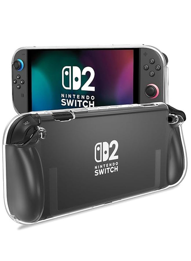 Protective Case for Nintendo Switch 2, Clear Cover Protector Switch 2 Accessories, Anti-Scratch, Shock-Absorption, Ergonomic Grip Design, Easy to Install -Clear - Image 1